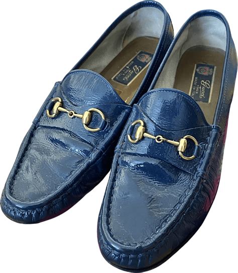 navy gucci loafers